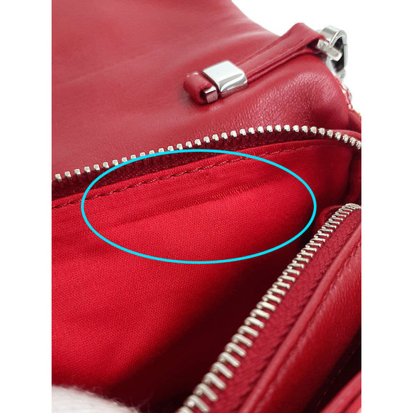 Miu Miu Matelasse Crystal Bijou 2way Bag Rosso - Picture 6 of 9